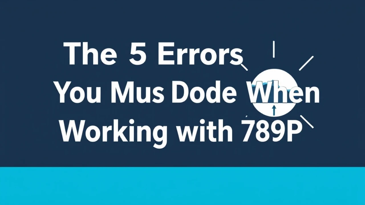 The 5 Errors You Must Dodge When Working with 789P