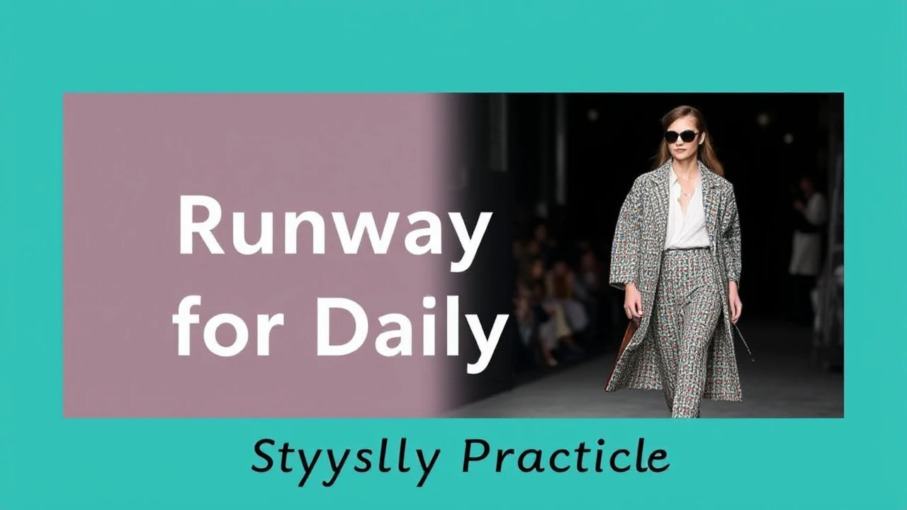 Stylishly Practical: Adapting Runway Looks for Daily Life