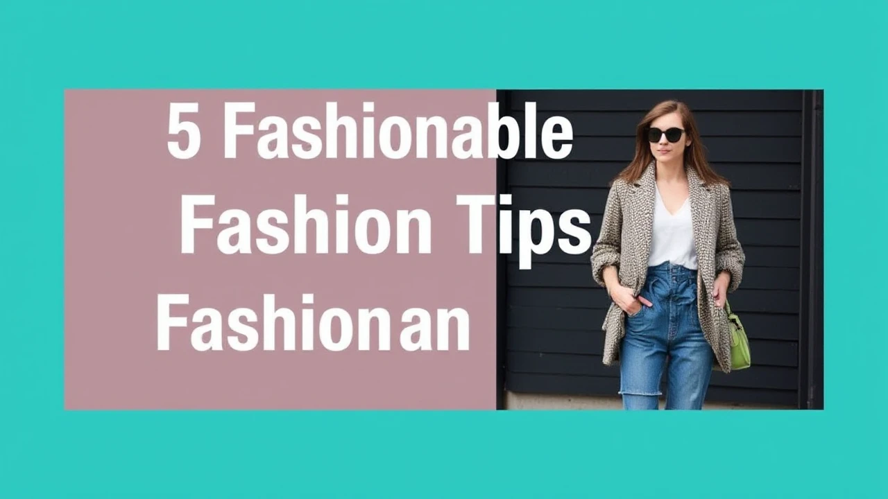 5 Fashionable Fashion Tips for a Fashionable Lifestyle