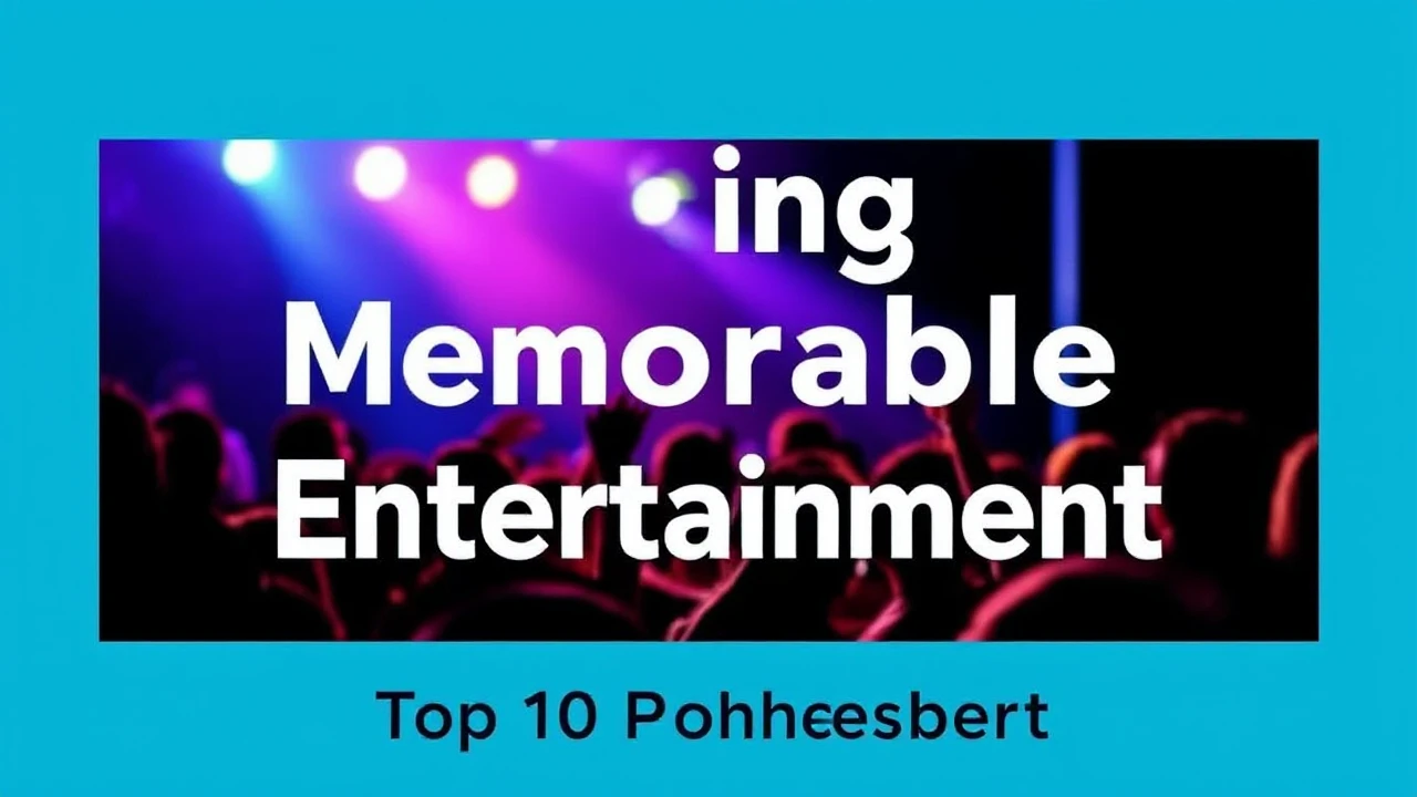 Creating Memorable Entertainment: Top 10 Pointers to Consider