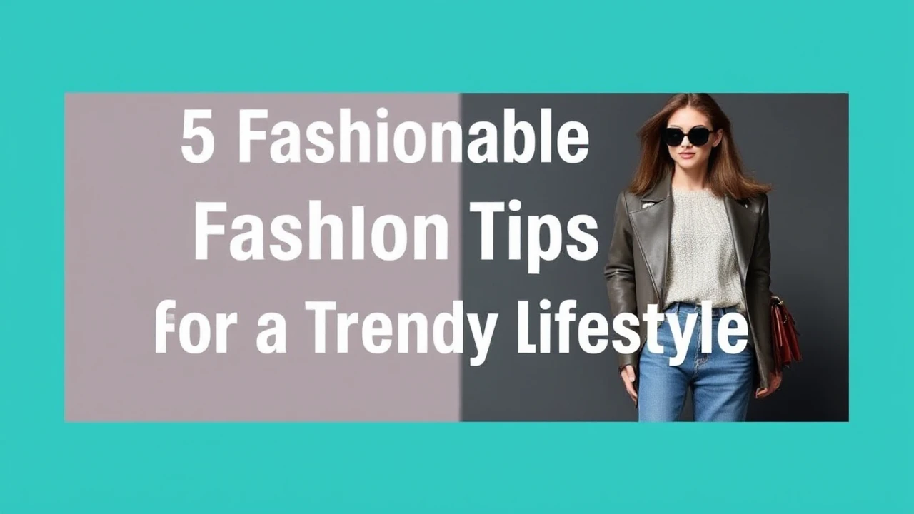 5 Fashionable Fashion Tips for a Trendy Lifestyle