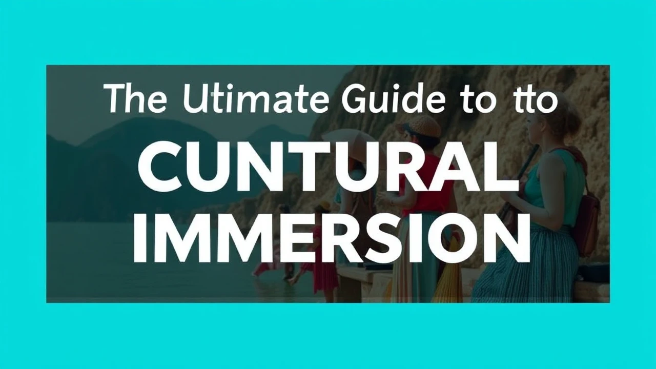 The Ultimate Guide to Cultural Immersion: Embracing Local Traditions While Traveling