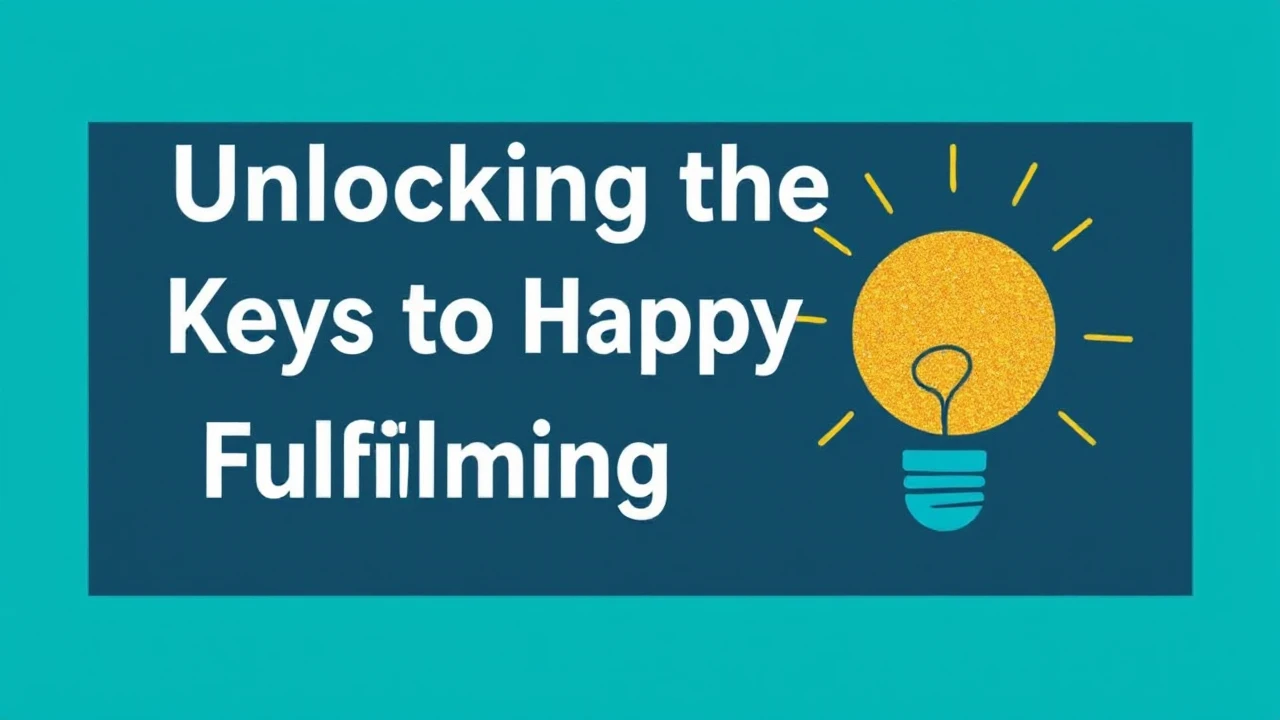 Unlocking the Keys to a Happy and Fulfilling Lifestyle