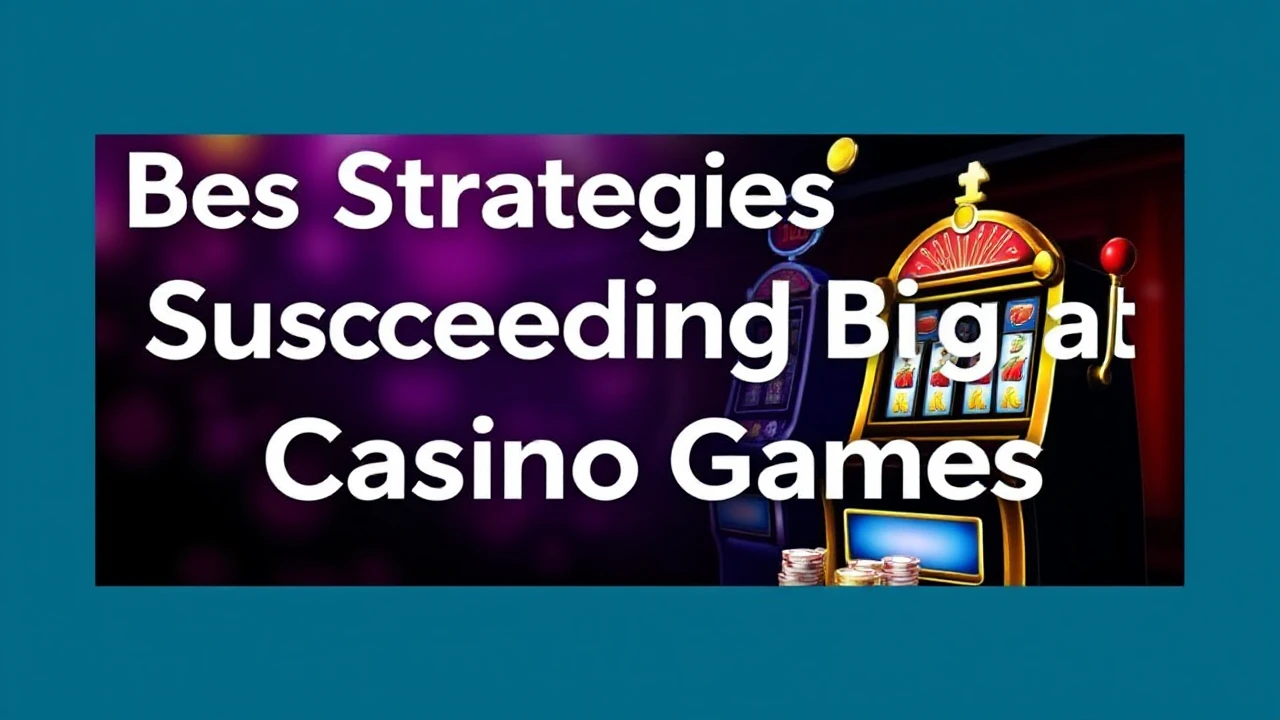 Best Strategies for Succeeding Big at Casino Games