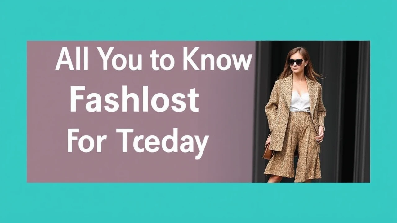 All You Need to Know to Latest Fashion for Today's Woman