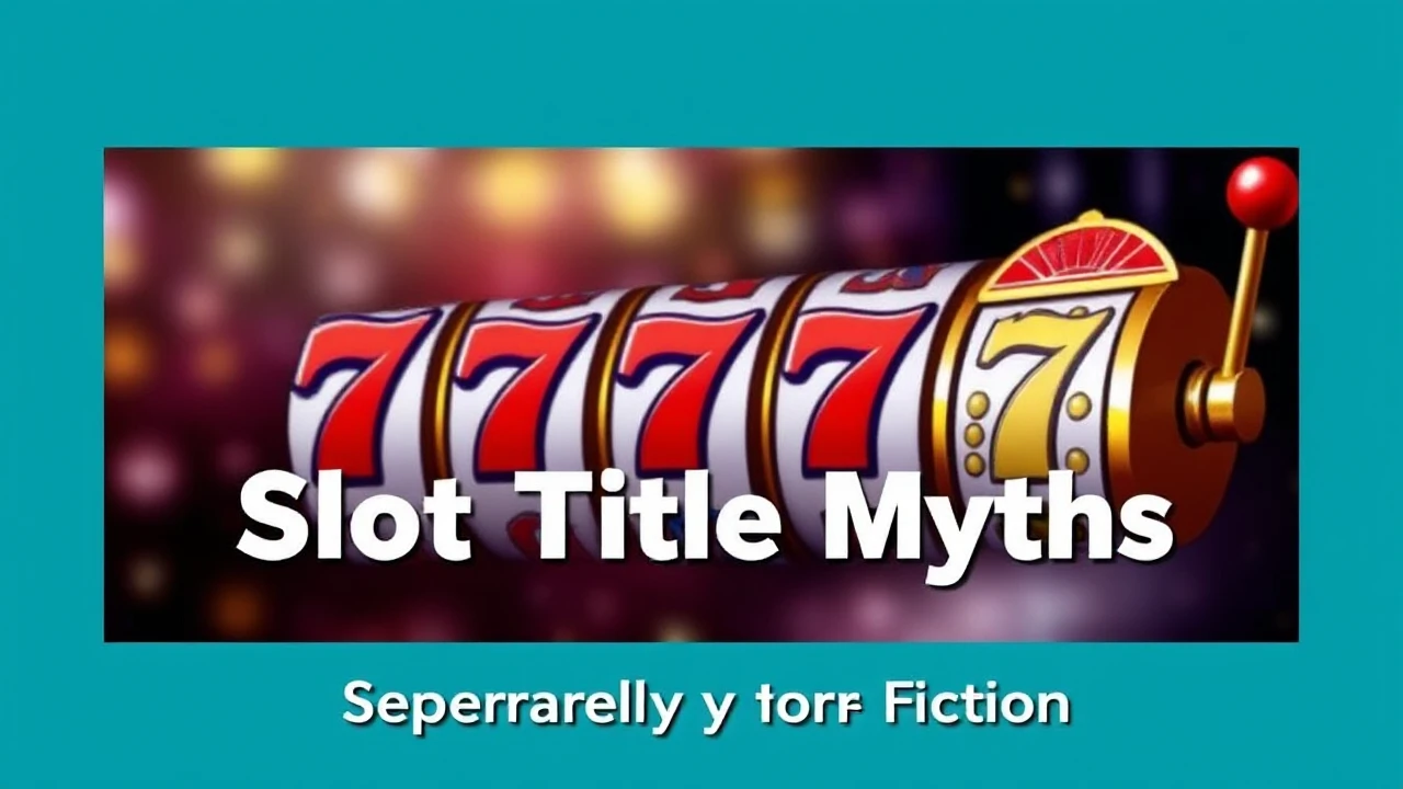 Dispelling A Decade of Slot Title Myths: Separating Reality from Fiction