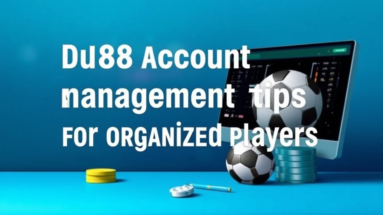 Du88 account management tips for organised players