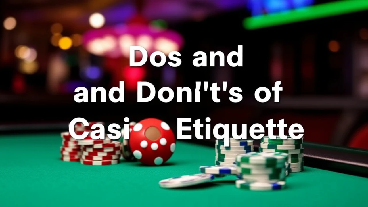 The Dos and Don'ts of Casino Etiquette: Tips for Every Player