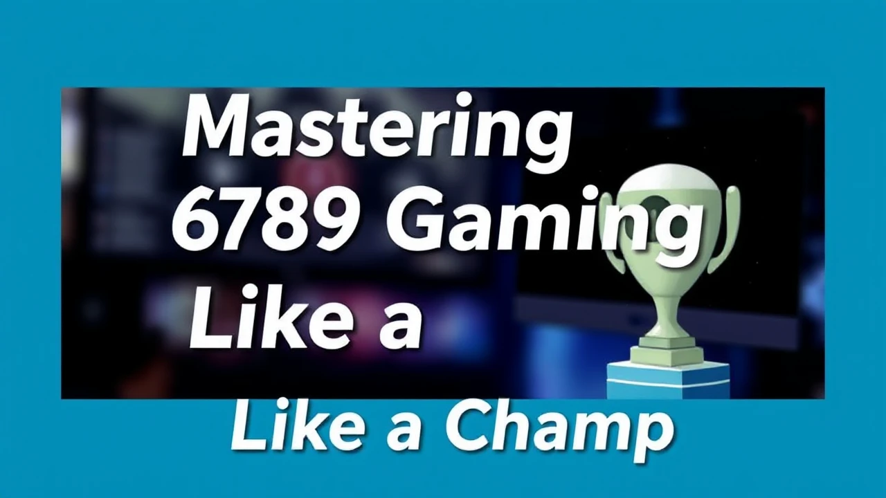 Mastering 6789 Gaming Like a Champ