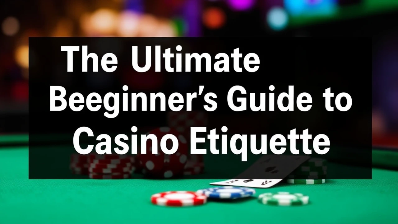 The Ultimate Beginner's Guide to Casino Etiquette