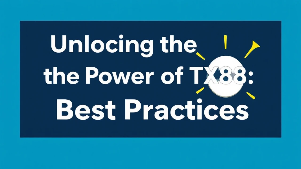 Unlocking the Power of TX88: Best Practices