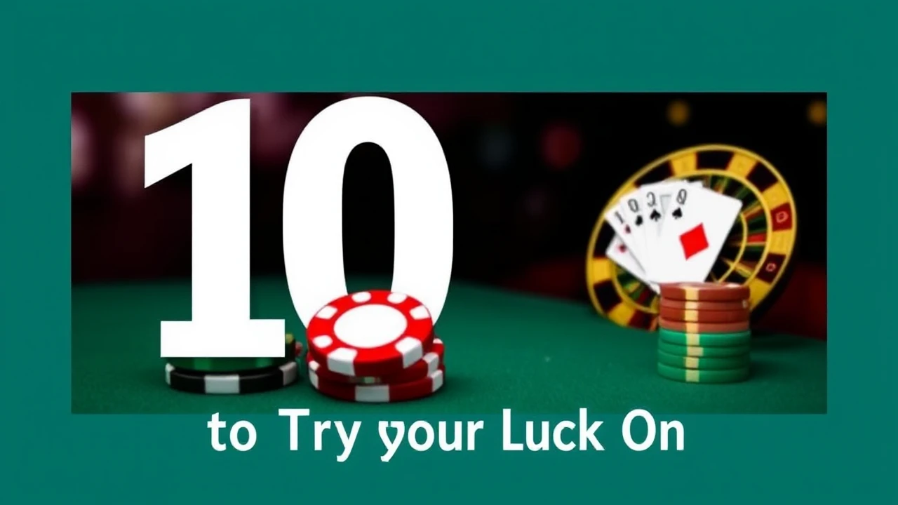 The Ultimate 10 Casino Games to Try Your Luck On