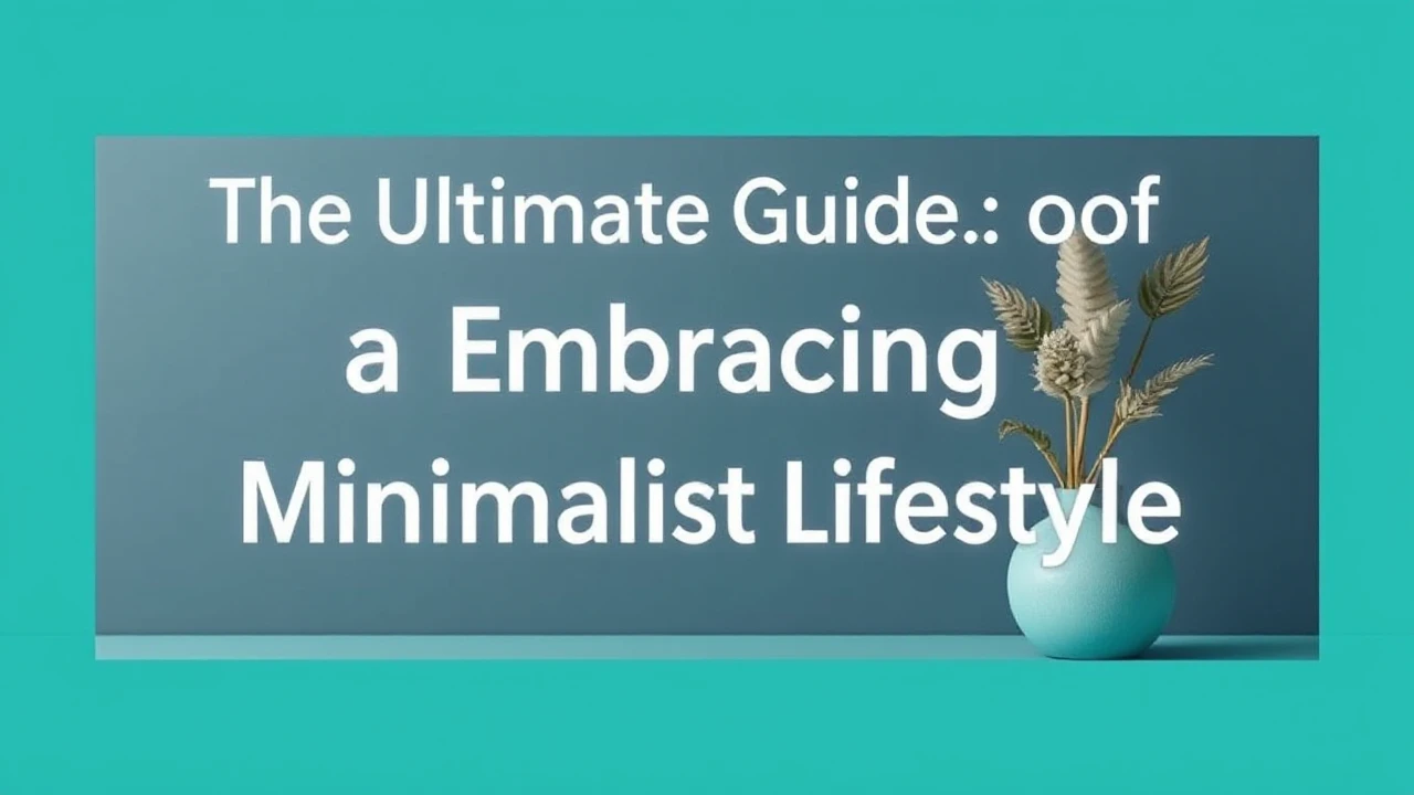 The Ultimate Guide of Embracing a Minimalist Lifestyle