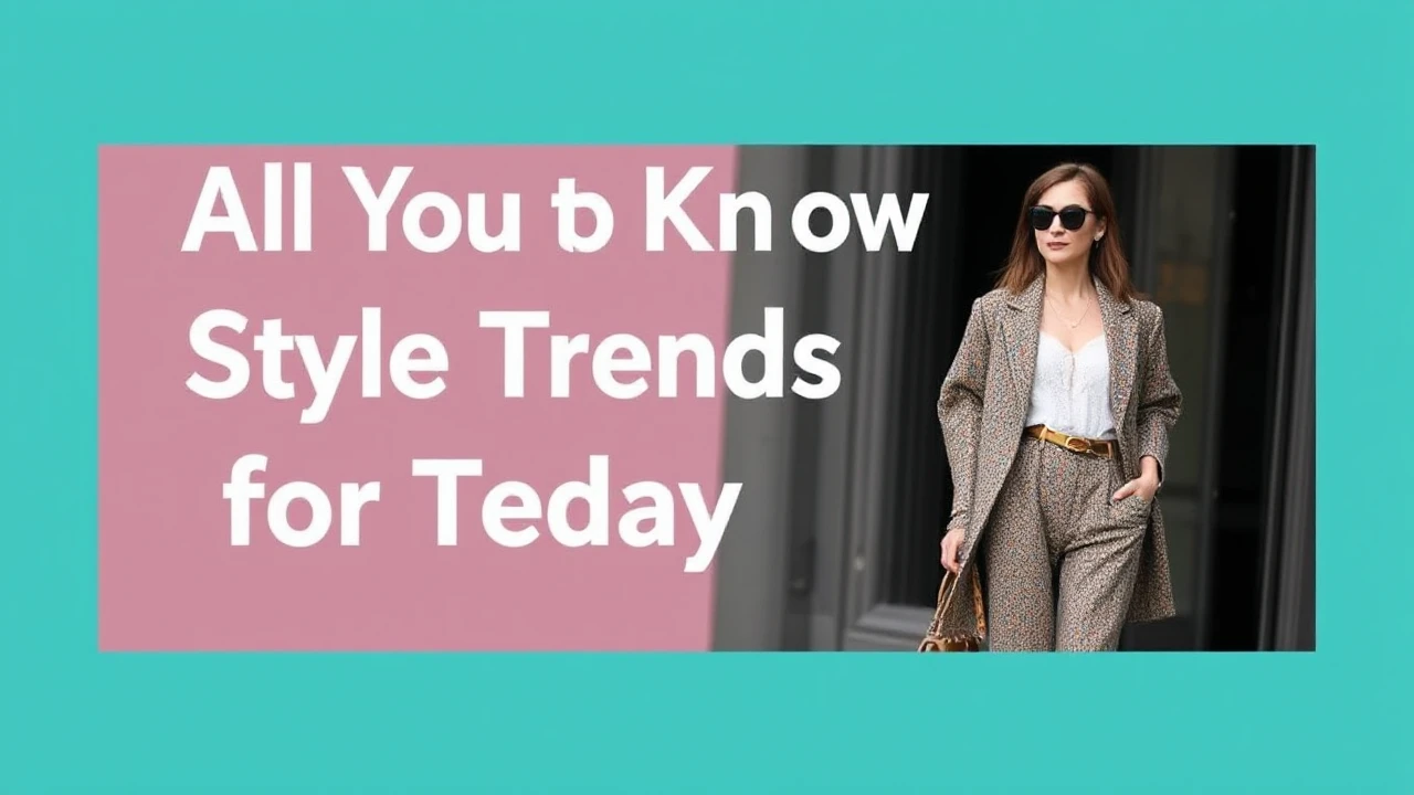 All You Need to Know to Style Trends for Today's Woman