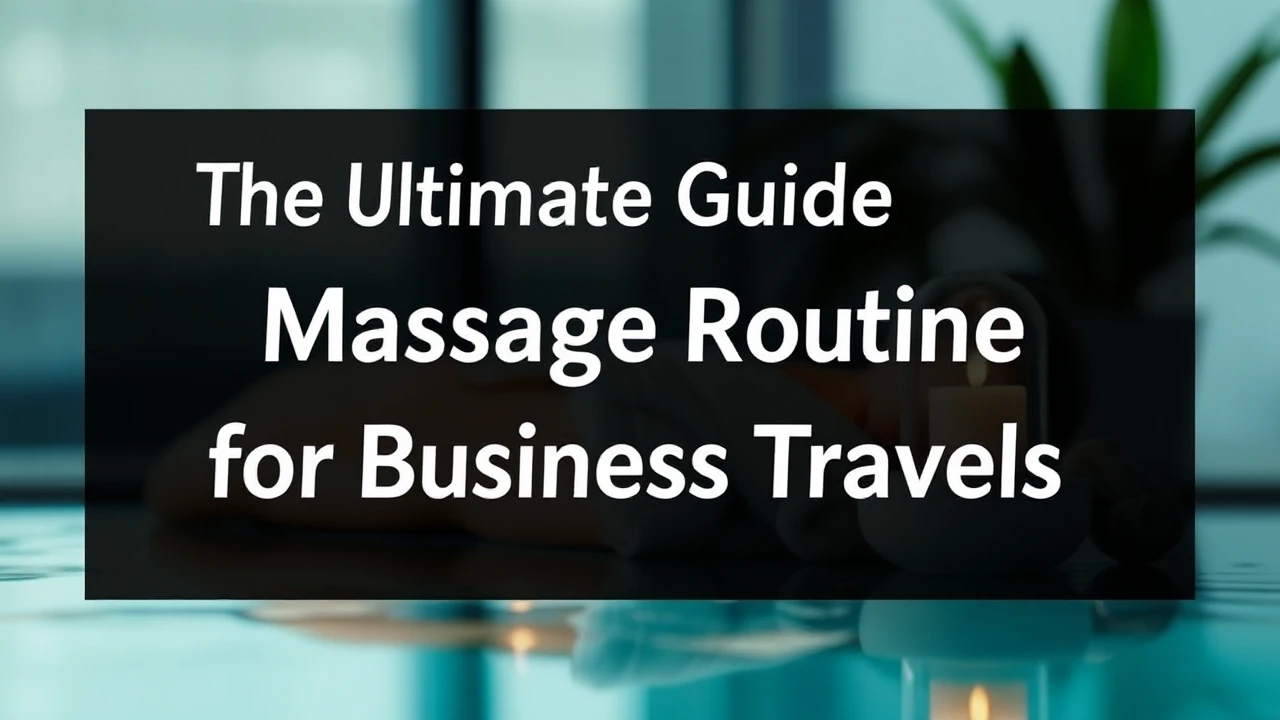 The Ultimate Guide for Designing a Massage Routine for Business Travels