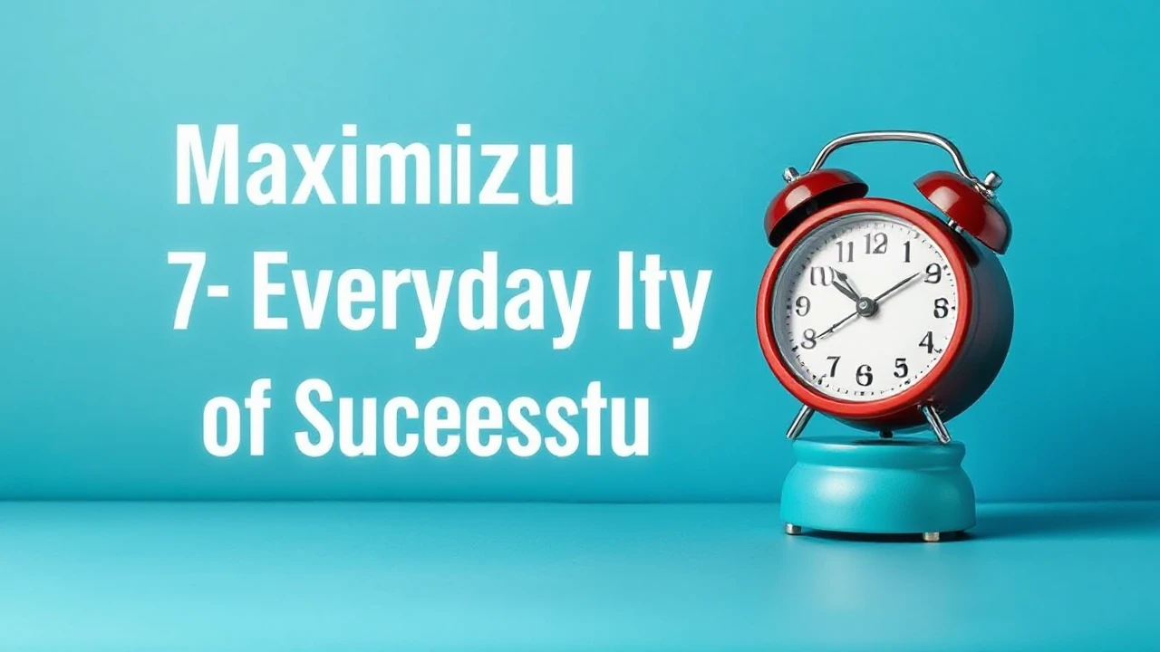 Maximizing Productivity: 7 Everyday Habits of Successful Folks