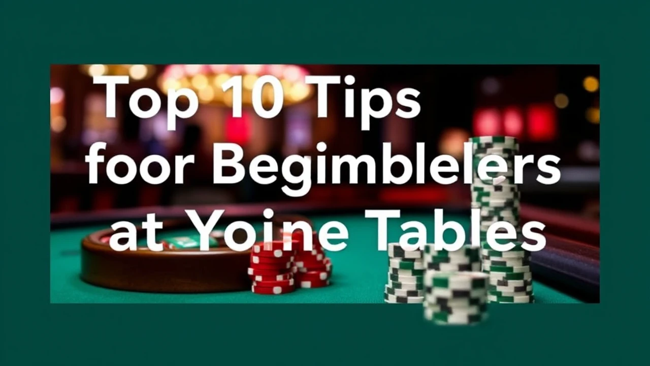 Top 10 Tips for Beginner Gamblers at the Casino Tables