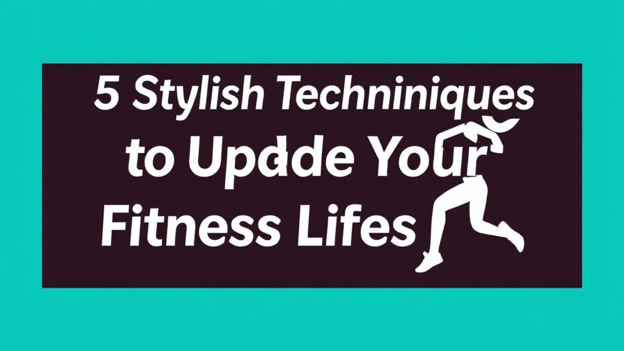 5 Stylish Techniques to Upgrade Your Fitness Lifestyle