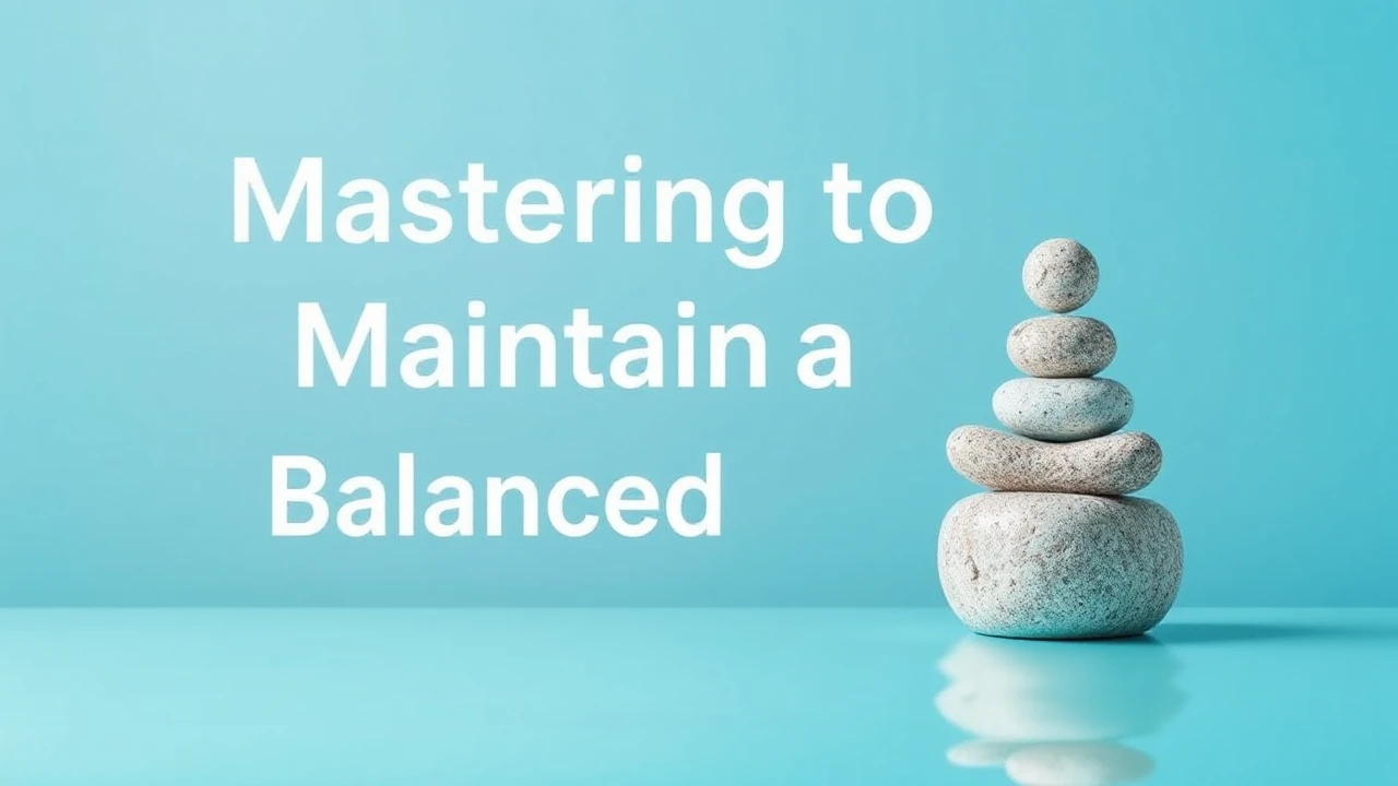 Mastering to Maintaining a Balanced Lifestyle