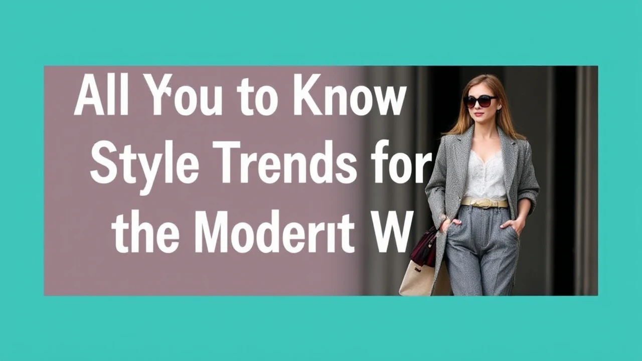 All You Need to Know to Style Trends for the Modern Woman