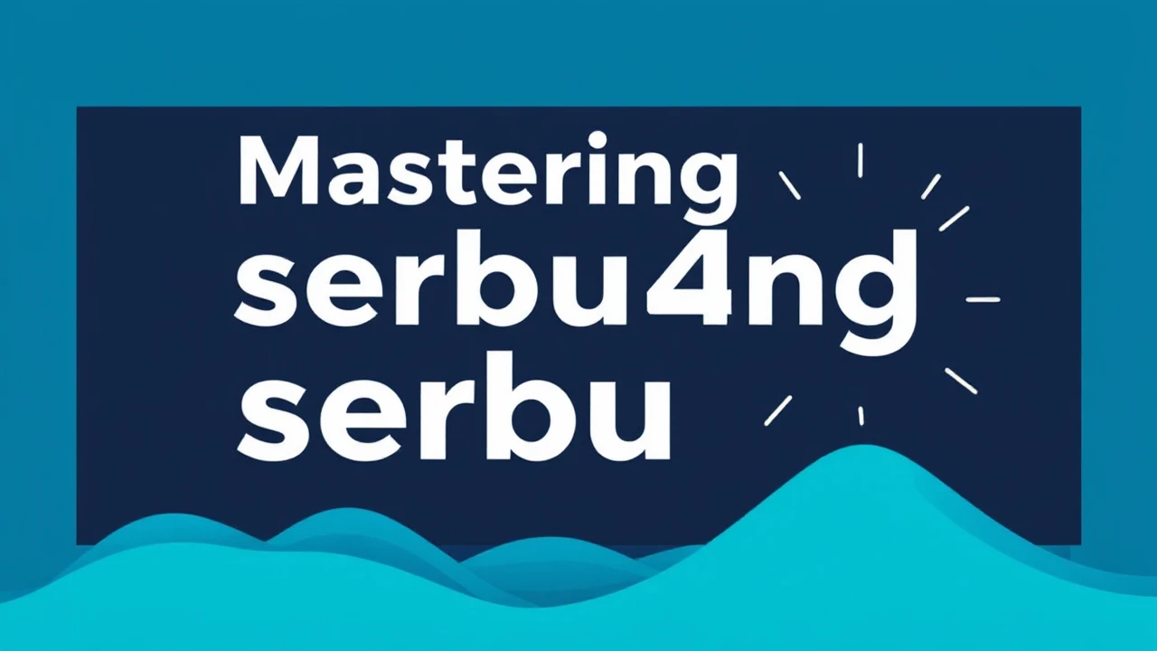 Mastering serbu4d: Your Journey to Becoming an Expert