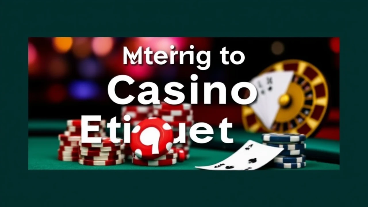 Mastering to Casino Etiquette