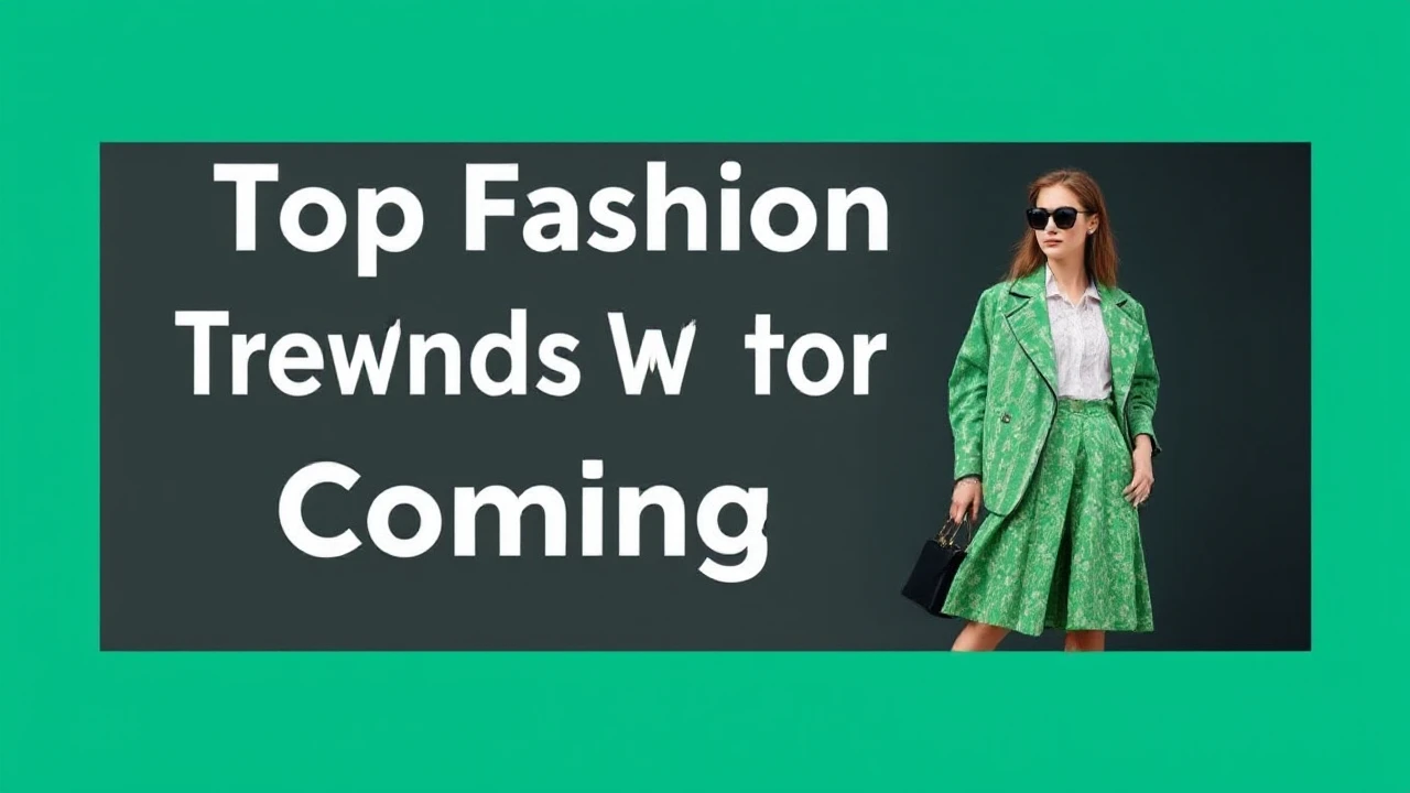 Top Fashion Trends to Watch Out for in the Coming Year