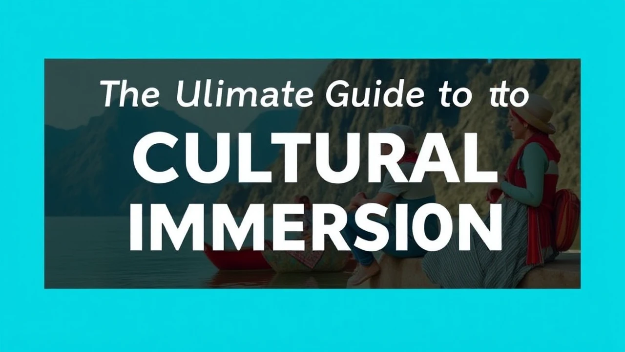 The Ultimate Guide to Cultural Immersion: Embracing Local Traditions While Traveling