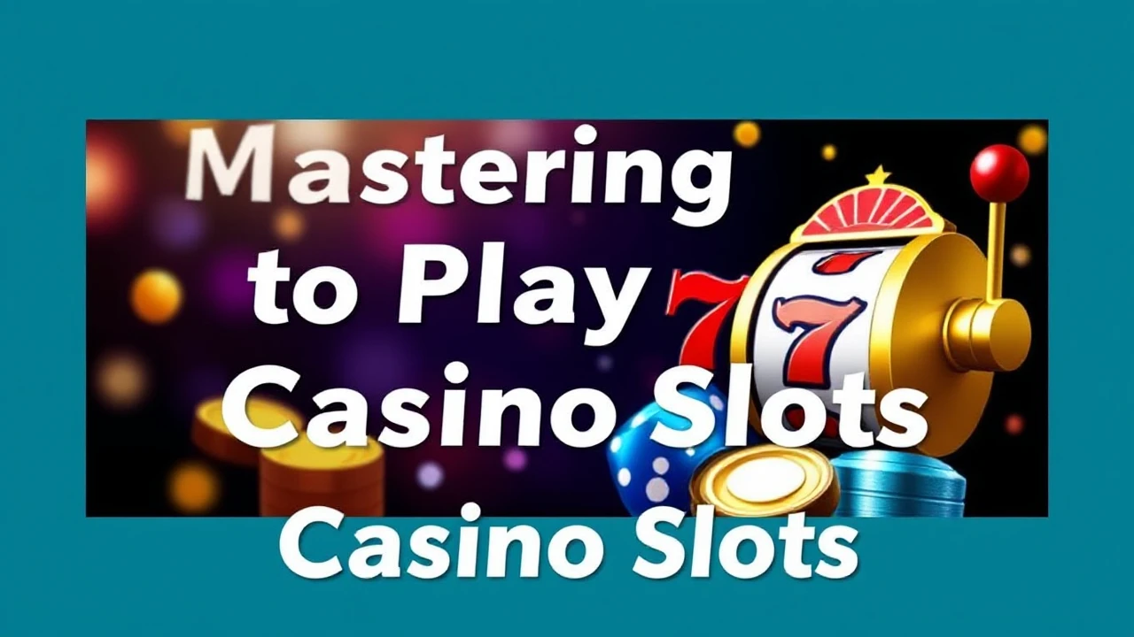 Mastering to Playing Casino Slots