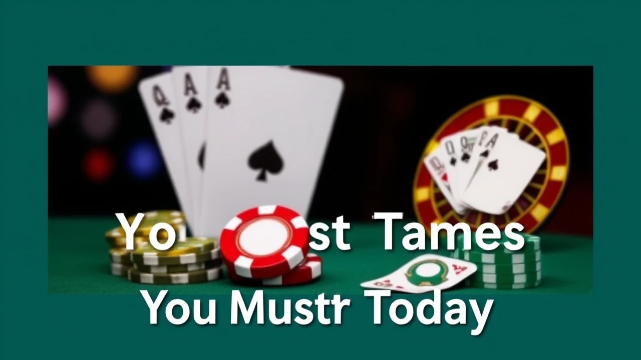 Top 5 Casino Games You Must Try Today