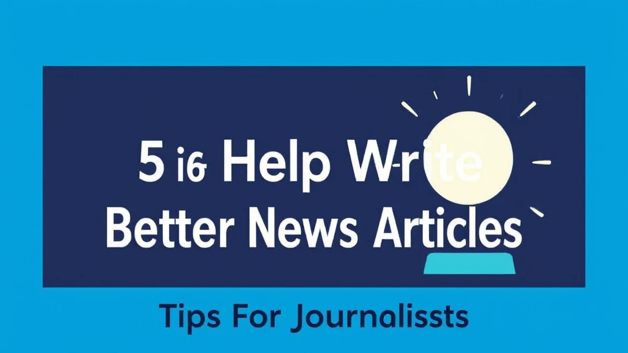 Tips For Journalists - 5 To Help Write Better News Articles