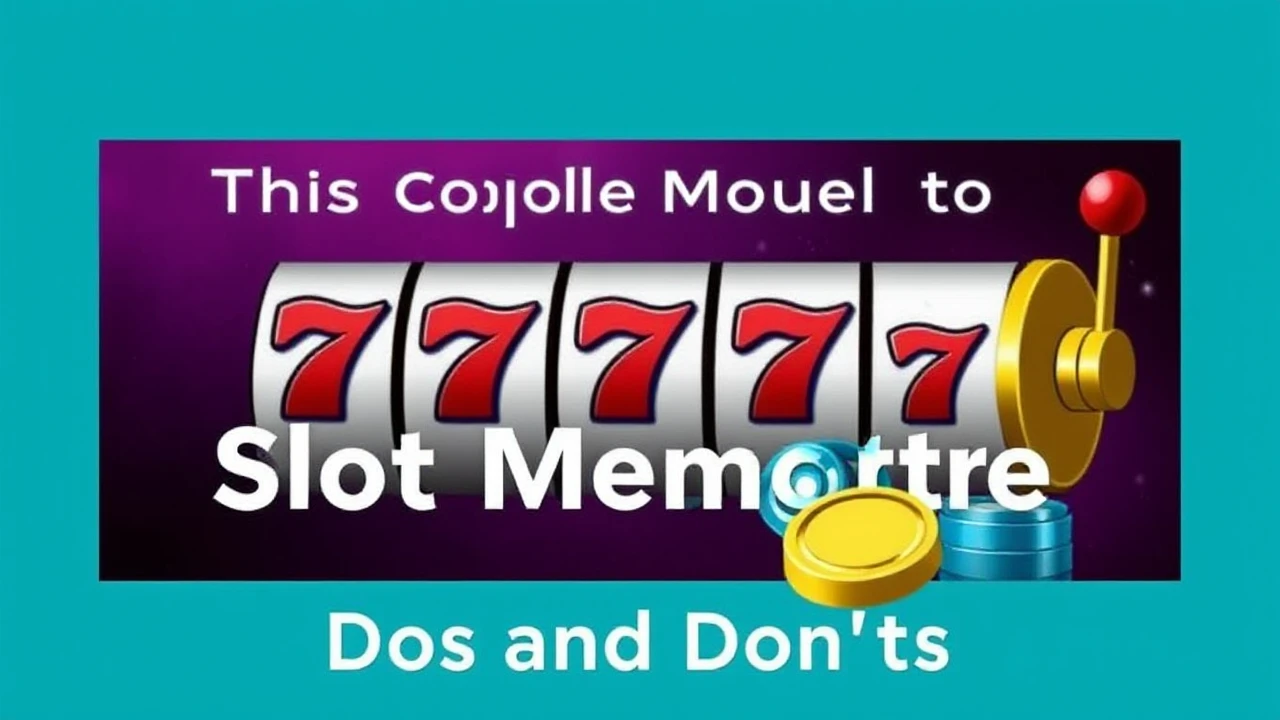 This Complete Manual to Web-Based Betting Slot Manners: Dos and Don'ts