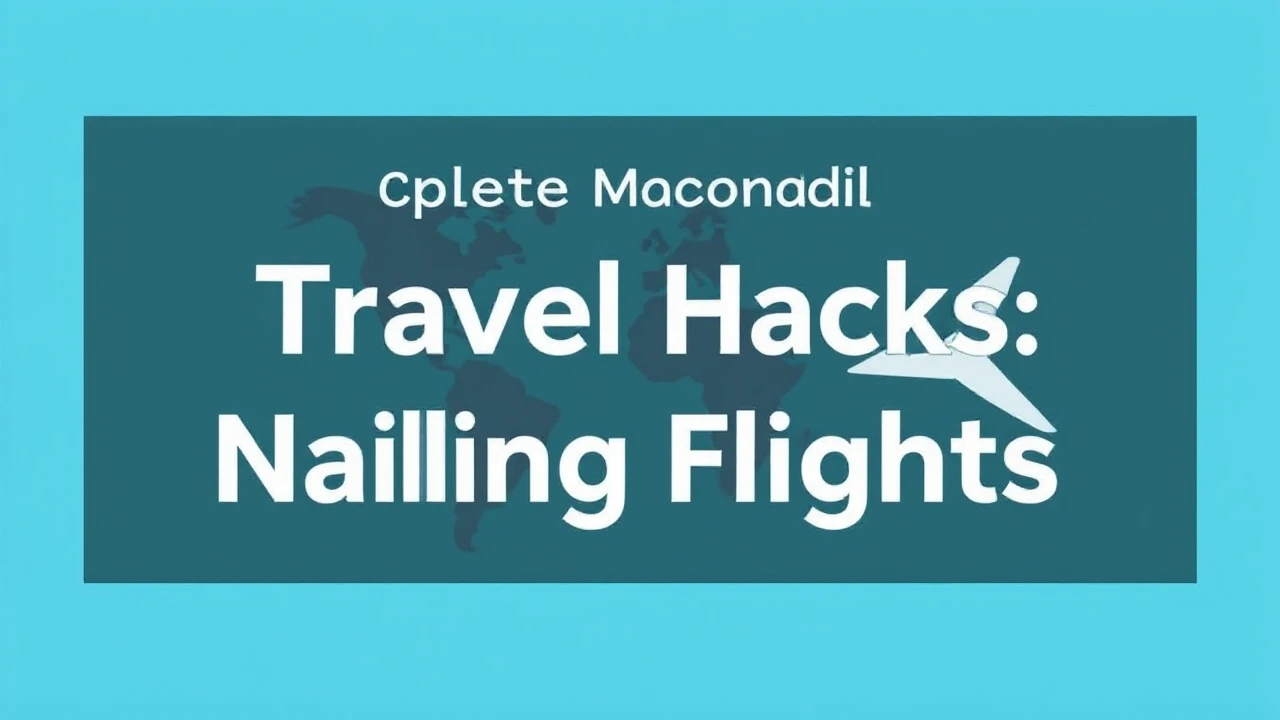 Complete Manual on Travel Hacks: Nailing Cheap Flights