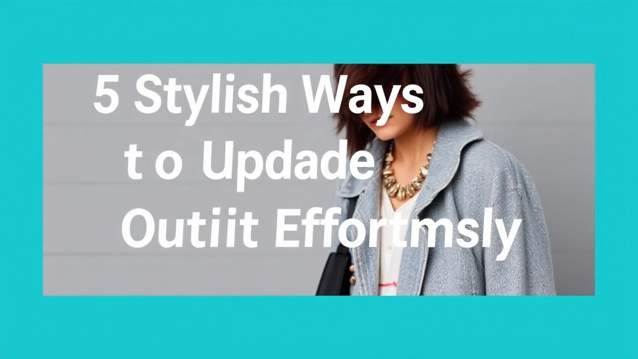 5 Stylish Ways to Upgrade Your Outfit Effortlessly