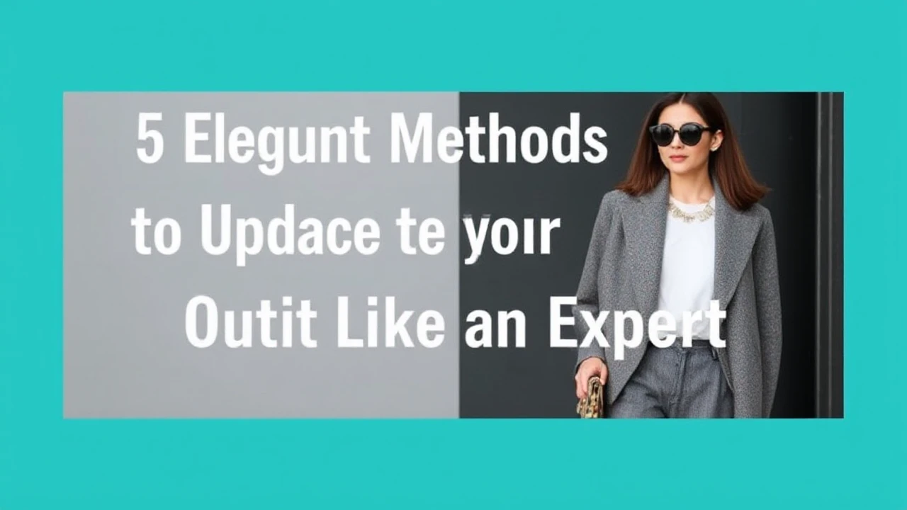 5 Elegant Methods to Upgrade Your Outfit Like an Expert