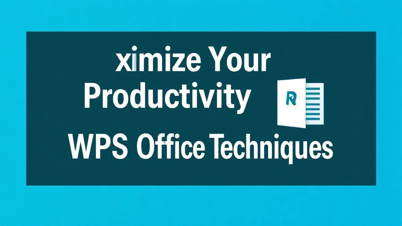Maximize Your Productivity with The Following WPS Office Techniques