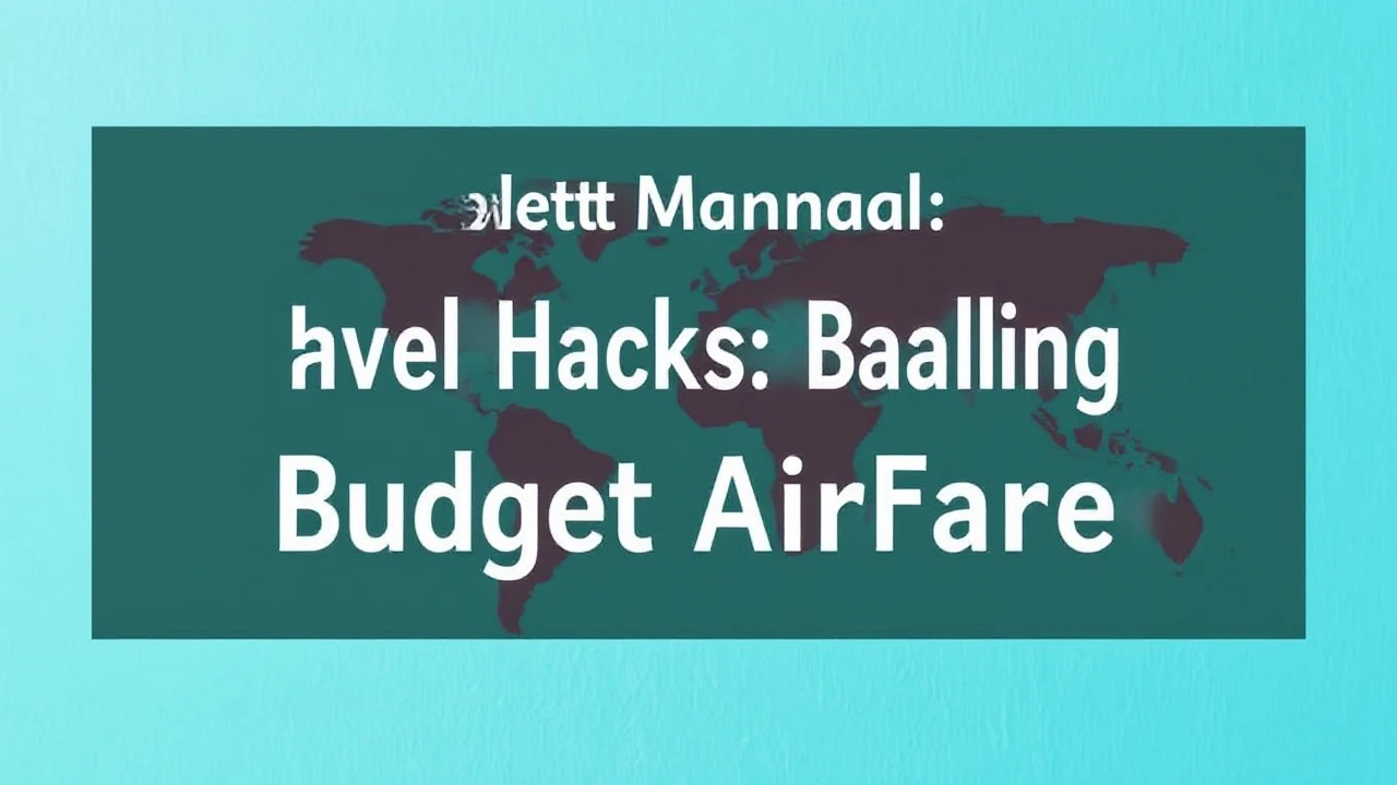Complete Manual on Travel Hacks: Nailing Budget Airfare