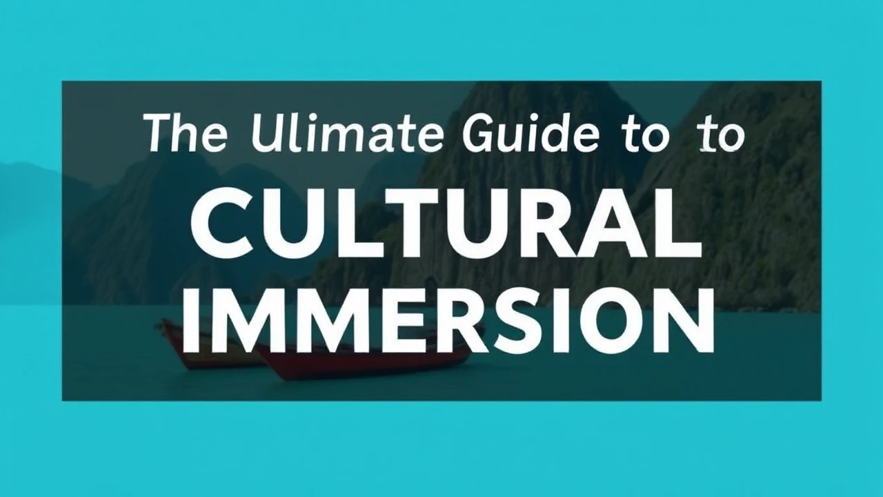 The Ultimate Guide to Cultural Immersion: Embracing Local Traditions While Traveling