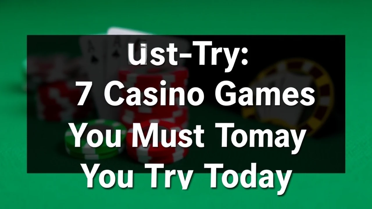 Must-Try 7 Casino Games You Must Try Today