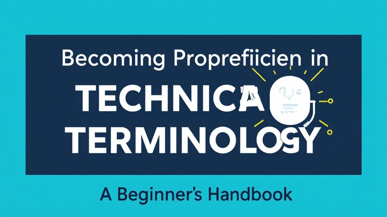 Becoming Proficient in Technical Terminology: A Beginner's Handbook