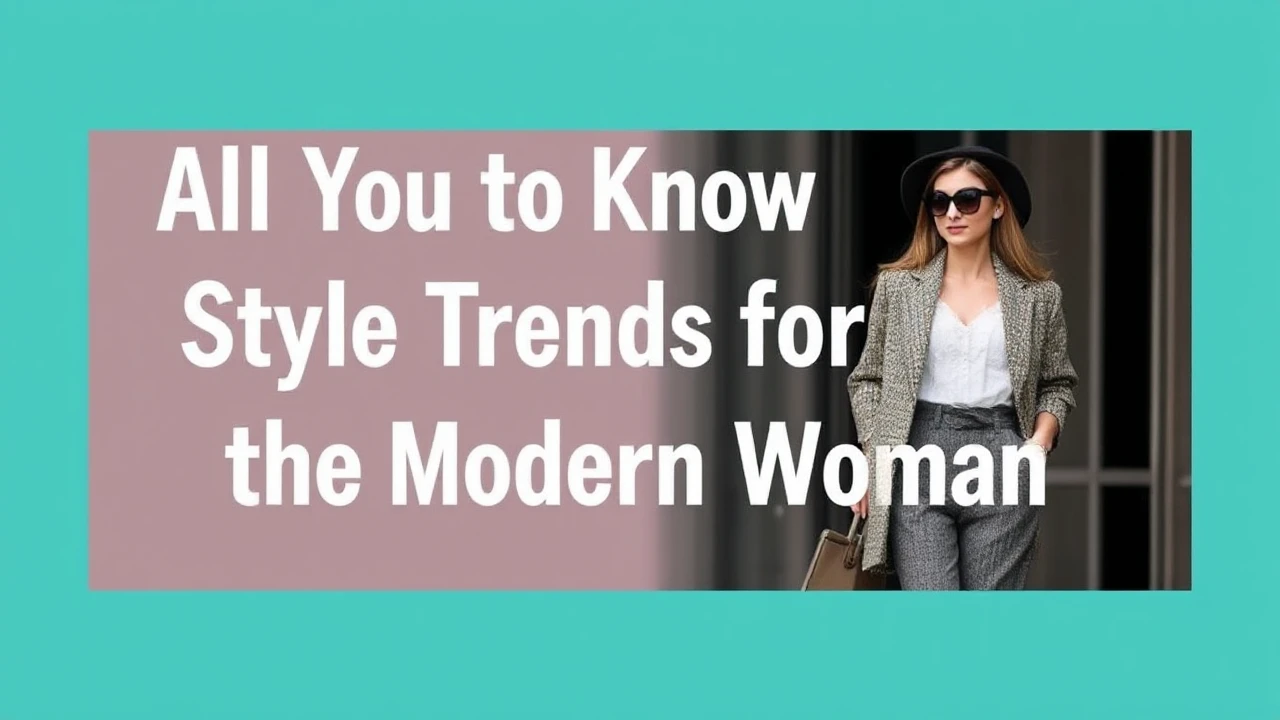 All You Need to Know to Style Trends for the Modern Woman