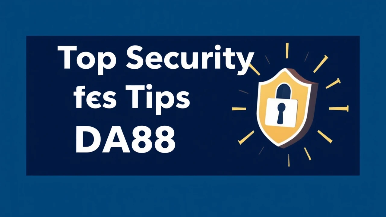 Top Security Tips for Your DA88 Account