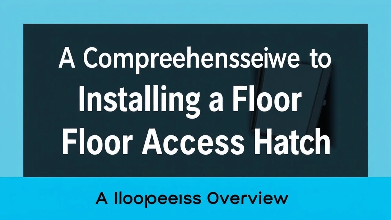 A Comprehensive Overview to Installing a Floor Access Hatch