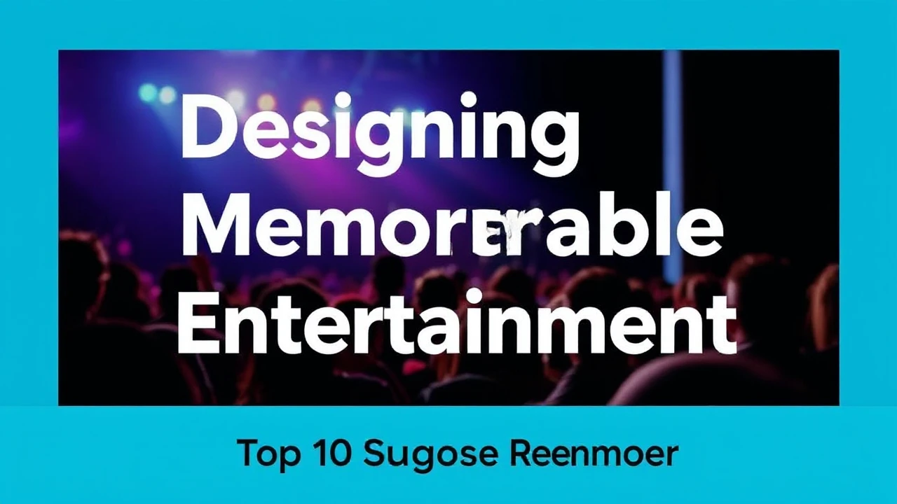Designing Memorable Entertainment: Top 10 Suggestions to Remember