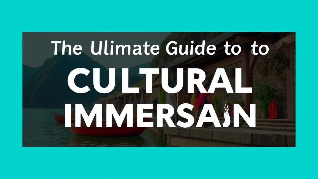 The Ultimate Guide to Cultural Immersion: Embracing Local Traditions While Traveling
