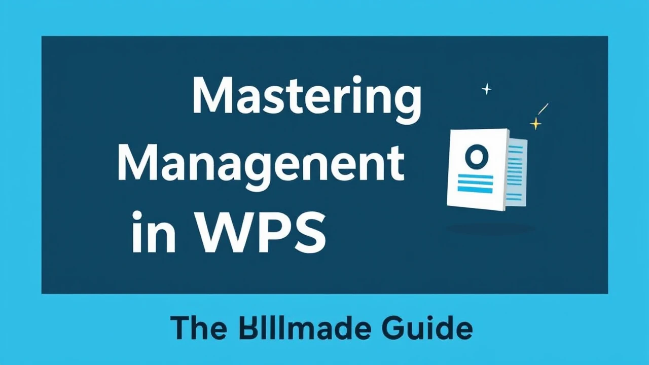 Mastering Document Management in WPS Office: The Ultimate Guide