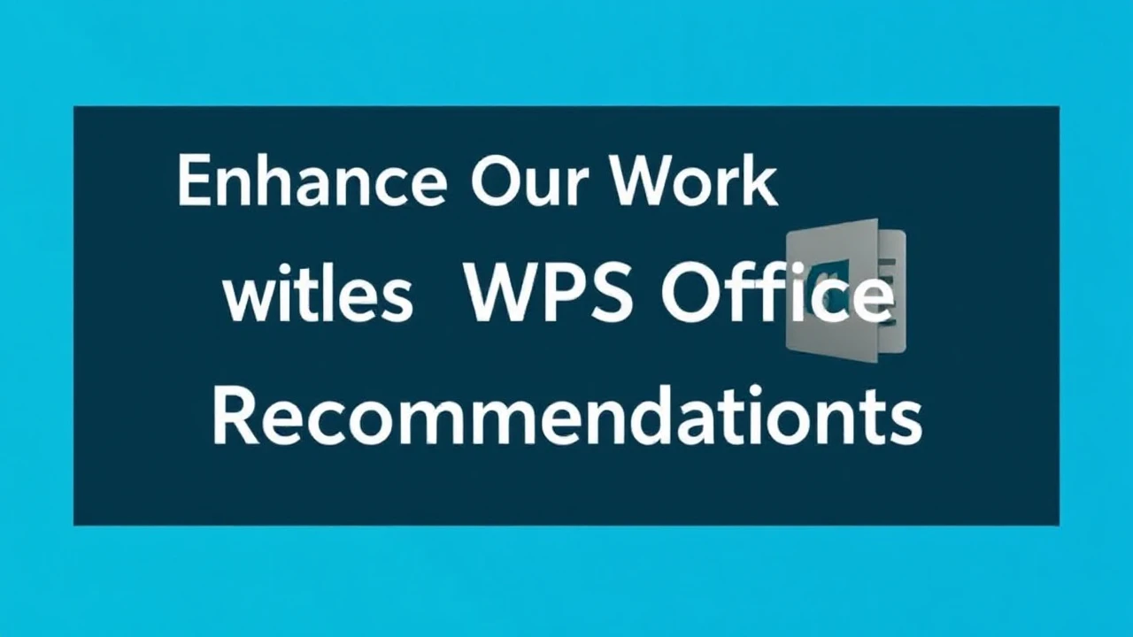 Enhance Our Work Process with These WPS Office Recommendations Currently!