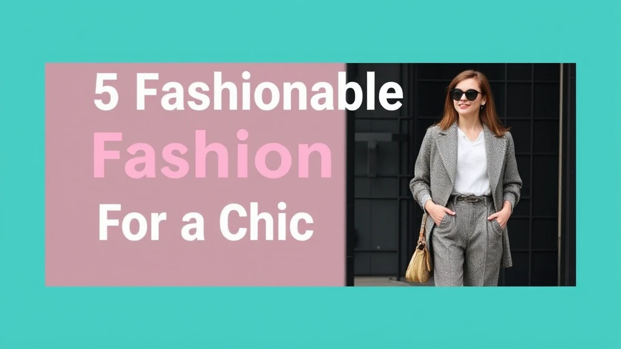 5 Fashionable Fashion Tips for a Chic Lifestyle