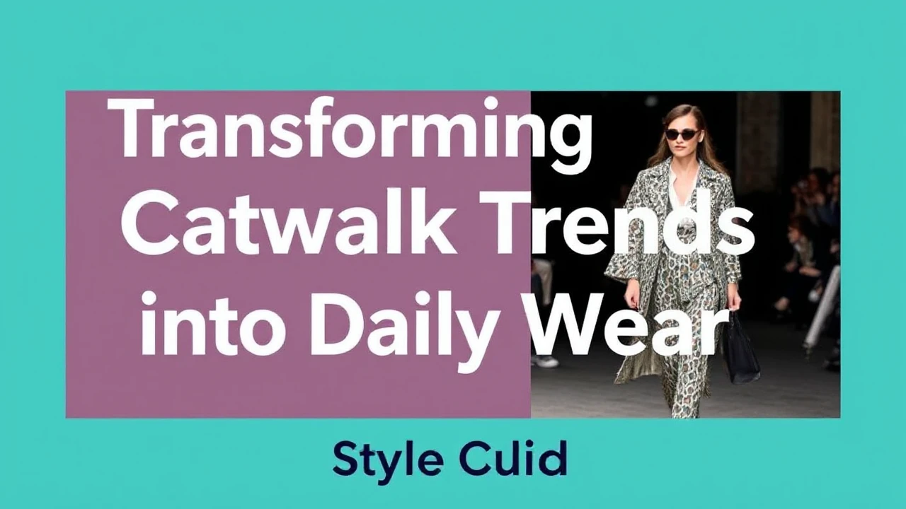 Transforming Catwalk Trends into Daily Wear: Style Guide