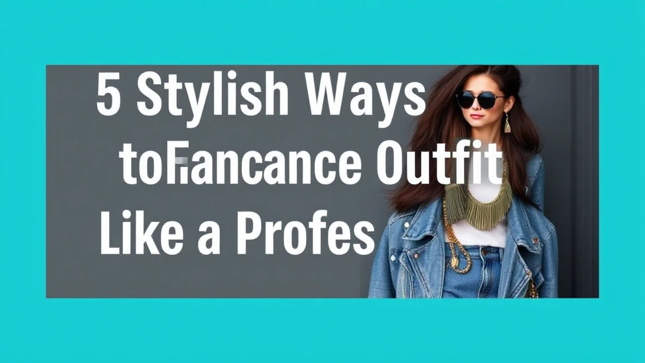 5 Stylish Ways to Enhance Your Outfit Like a Professional